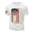 thumbnail image 5 of KPOPLK Mens American Flag T-Shirt Patriotic Vintage Shirts 4th of July Short Sleeve Hipster Tee Shirt（WhiteM）, 5 of 5