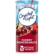 Crystal Light Cherry Pomegranate Sugar Free Drink Mix Caffeine Free, 5 ct Pitcher Packets