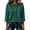 Dark Green, variant on Casual 3/4 Sleeve Button Down Shirts for Women Gingham Plaid Striped Tops V Neck Loose Blouse for Fall,Pink 3XL