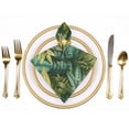 thumbnail image 2 of Nawy Tropical Summer Hawaiian Flower Palm Leaves Polyester Dinner Napkin 2 PCS, 2 of 7