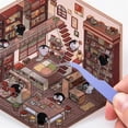thumbnail image 3 of DIY 3D House Stickers, Cute Cartoon Scene Stickers, Fun DIY Stickers, 3 of 5