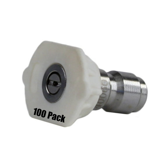 100 Pack Erie Tools Pressure Washer 1/4" Quick Connect 40 Degree 5.5 Nozzles