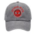 thumbnail image 2 of Unisex Vintage Washed Cotton Superhero Baseball Cap Spider Face Graphic Printed Retro Sunshade Dad Hat Outdoor Casual, 2 of 4