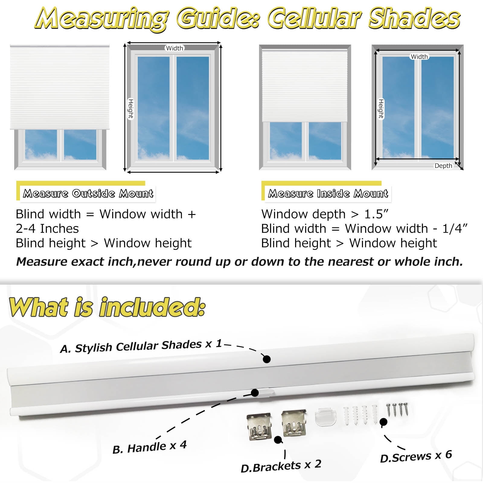 Keego Cordless Blackout Cellular Shades for Windows Bottom up Pleated Window Blinds Waterproof Thermal Insulated Honeycomb Blinds for Home, Office and Bedroom, Beige 43.5"W x 60"H
