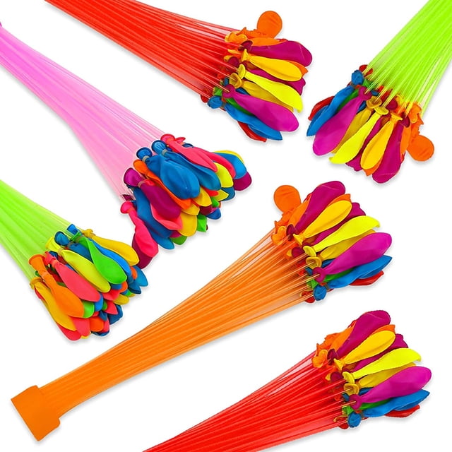 Globos de agua, 6 paquetes con 37 globos de agua cada uno, un total de 222 globos de agua, cierre automático sin nudos Namotu LKX-0731