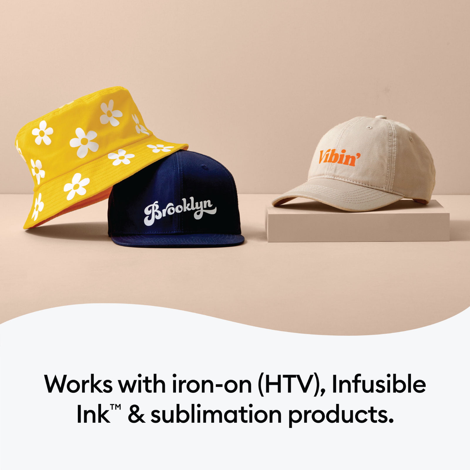 Cricut Hat Heat Press - Infusible Ink Bundle, Includes 3 Blank Trucker  Hats, Infusible Ink Transfer Sheets - Teal, Infusible Ink Pens (5ct)