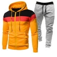 thumbnail image 3 of Letdown Mens Sweat Suits Set Tracksuit 2 Piece Outfits Hoodie Sweatsuits Full Zip Athletic Jogging Suits Sports Clothes Outfits (Yellow, XXL), 3 of 3