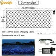 thumbnail image 4 of AMERTEER Net Lights  300LED Christmas Outdoor Mesh Light  14.8x4.9ft Fairy String Mesh Light with 8 Modes Green Wire  Connectable Waterproof Decorative Light for Bushes Tree Garden Hallow, 4 of 7