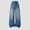 Blue, variant on Teens Girl's Y2k Baggy Jeans High Waist Wide Leg Denim Pants with Pockets Cute Trendy Tween Retro Streetwear Long Jeans 12-16 Years