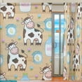 thumbnail image 2 of Coolnut Sheer Curtains Cute Cow and Bottle of Milk Gauze Door and Window Voile Curtain Panels for Bedroom Living Room W55 x L84 In 2, 2 of 4