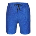 thumbnail image 3 of Balery Blue Glitter Traje de Baño Estilo Hawaiano para Hombre, Shorts de Secado Rápido con Bolsillos-Medium, 3 of 6