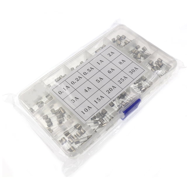 150 Pcs/set Circuit Fuse Assortment 15 Values Self-melting 5x20 Fuses Assorted Kit Electrician Overcurrent Protection Repair DIY