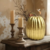 Liamobondopolis Large Artificial Pumpkin Decor 7.8 Inch Foam Fake Decorative Pumpkin for Halloween Thanksgiving Fall Home Decor