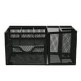 thumbnail image 1 of Mesh Desk Organizer With Multiple Compartments And Drawer Office Supplies Black Rectangular Stationery Storage Holder For Desk, 1 of 9