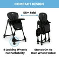 thumbnail image 3 of Little Folks by Delta Children 2-in-1 SlimFold High Chair for Babies and Toddlers, Black, 3 of 18