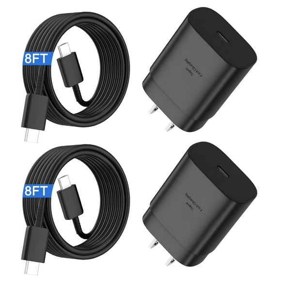 Cargador rápido de pared Charger DiHines USB C de 25 W para Samsung