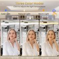 thumbnail image 5 of Advwin Free Standing Salon Station with LED Mirror, Barber Station with Cabinet, 4 Drawers & 3 Hair Dryer Holders, Modern Salon Dresser for Hair Styling, Beauty Spa Equipment, White, 5 of 11