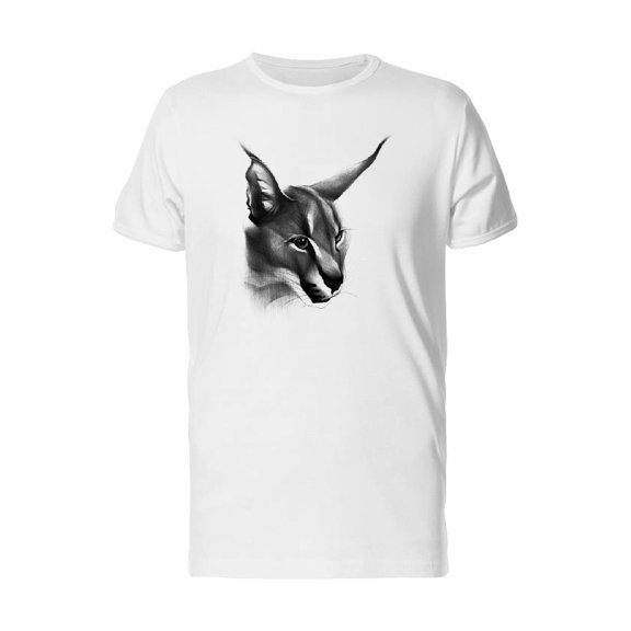 African Lynx Head Drawing Tee Men's -Image by Shutterstock