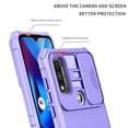thumbnail image 2 of Tarise for Motorola Moto G Stylus 5G 2021 Phone Case with Slide Camera Cover, Kickstand Rugged Shockproof TPU Rubber Silicone Anti-Scratch Hard PC Back Case Cover for Moto G Stylus 5G 6.8", Purple, 2 of 8