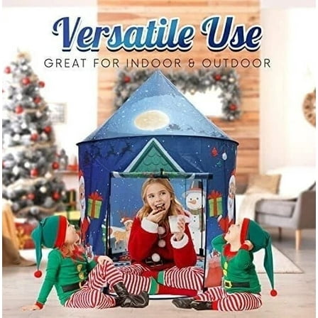 Christmas Kids Tent Set with LED Lights and Yuletide Music