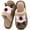 Coffee, variant on Ecetana Women's Christmas Fuzzy Cute Warm House Slippers Bedroom Indoor Shoes