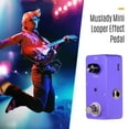 thumbnail image 3 of Mini Looper, Purple Bass Loop Pedal Ullimited Overdubs 5 Minutes Looping Time with USB Interface, for Guitar Recording, 3 of 7