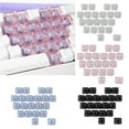 thumbnail image 5 of 21 Key Love No Carveds Backlit Transparents Keyboards Cap MAO Profile For Night Use Gaming Office, 5 of 8