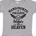 thumbnail image 4 of Inktastic Handpicked for Earth by My Sister in Heaven with Angel Wings Boys or Girls Baby Bodysuit, 4 of 5