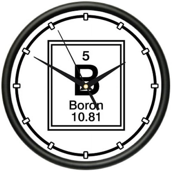 BORON ELEMENT Wall Clock chemistry classroom teacher