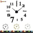 thumbnail image 2 of Spencer Large 3D Frameless Wall Clock Stickers Modern DIY Mirror Wall Clock Decoration for Living Room Bedroom Home Office "Gold", 2 of 8