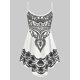 thumbnail image 1 of Tamaño más dobladillo asimétrico sin respaldo Imprimir Cami Rosegal Camisetas sin mangas de talla grande, 1 of 3