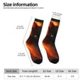 thumbnail image 5 of Yiaed Red And Blue Fire Cat Print Great elasticity Crew Socks Sports socks for Men and Women, 5 of 5