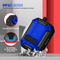 thumbnail image 5 of Airpod Pro Case Cover With Secure Lock Clip, Military Armor Series Full-Body Rugged Hard Shell for Men Women with Keychain Carabiner，Shockproof Protective Case for AirPod Pro,Carbon Fiber,blue, 5 of 5
