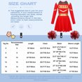 thumbnail image 7 of iiniim Girls Cheerleading Dance Long Sleeve Dress with Flower Balls Stage Performance Red 10, 7 of 7