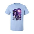 thumbnail image 2 of Wild Bobby, Fantasy Wolf Howling at The Full Moon Animal Lover Men's Graphic T-Shirt, Light Blue, Small, 2 of 3