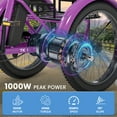 thumbnail image 4 of Lilypelle  Folding Electric Tricycle for Adults, Peak 1000W Motor 48V Foldable Ebike Electric Trike, 20" Fat Tire 3 Wheel Electric Bicycle with Front & Rear Baskets & Pet Carrier, 4 of 12