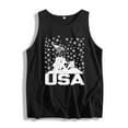 thumbnail image 4 of Mifsaly Womens Crewneck Sleeveless Tank Tops Cotton Summer Camisole Loose Fit Graphic Print Usa Flag Basic Layering Shirts Patriotic Summer Vacation Clothing L, 4 of 4