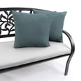 thumbnail image 2 of Jordan Manufacturing Sunbrella 18" x 18" Cast Lagoon Teal Solid Square Outdoor Throw Pillow (2 Pack), 2 of 10