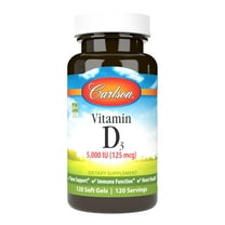 Carlson Labs Vitamin D3 5,000 IU Bone & Immune Health Soft Gels, 120 ea