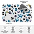 thumbnail image 3 of Blue Paw Print Door Mat Indoor Outdoor, Black Animals Cat Dog Colored Cartoon Non Slip Welcome Mat with Rubber Backing, Absorbent Fabric Front Door Mats Entryway Rug for Home Patio Entrance 20"x31.5", 3 of 8