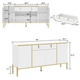 thumbnail image 3 of WIAWG Accent Cabinet with Drawer, Buffet Sideboard with Pop-Up Doors for Living Room,White, 3 of 8