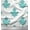 Turquoise Green, variant on Soimoi Green polyester Crepe Fabric Leaves & Floral Block Printed Craft Fabric by the Yard 42 Inch Wide