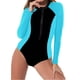 thumbnail image 2 of Traje de baño de una pieza para mujer, conjunto de bikini para mujer, traje de baño de manga larga con cremallera para surf, traje de baño para mujer, 2 of 8