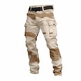 thumbnail image 5 of CONZONE Men's Baggy Cargo Pants Straight Leg Tactical Hiking Pants for Men Trendy Elastic Waist Camouflage Soft Outdoor Joggers With Pocket, 5 of 5
