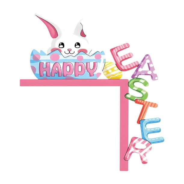 Adorno de pared para puerta de Pascua, suministros para festivales, decoración de Pascua para dormitorio Estilo B