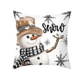 thumbnail image 3 of Funda de almohada para decoración navideña, cubierta de cojín con diseño de árbol de Navidad, alce, muñeco de nieve y algodón, 45x45cm, 2024, 3 of 4
