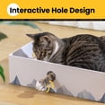 thumbnail image 4 of Bloc rascador para gatos Conlun Cat Scratch Box, tumbona de cartón, 4 of 9
