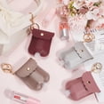 thumbnail image 3 of 4 Colors 4Pcs Small Hand Sanitizer Holder Hand Sanitizer Key Chains Mini Silver Pink Rose Portable Empty Travel Size Travel Size with Clip Bottle Case, 3 of 4