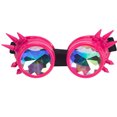 thumbnail image 1 of C.F.GOGGLE Rivet Kaleidoscope Rave Rainbow Crystal Lenses Steampunk Goggles, Black/ Copper/ Brass, 1 of 3