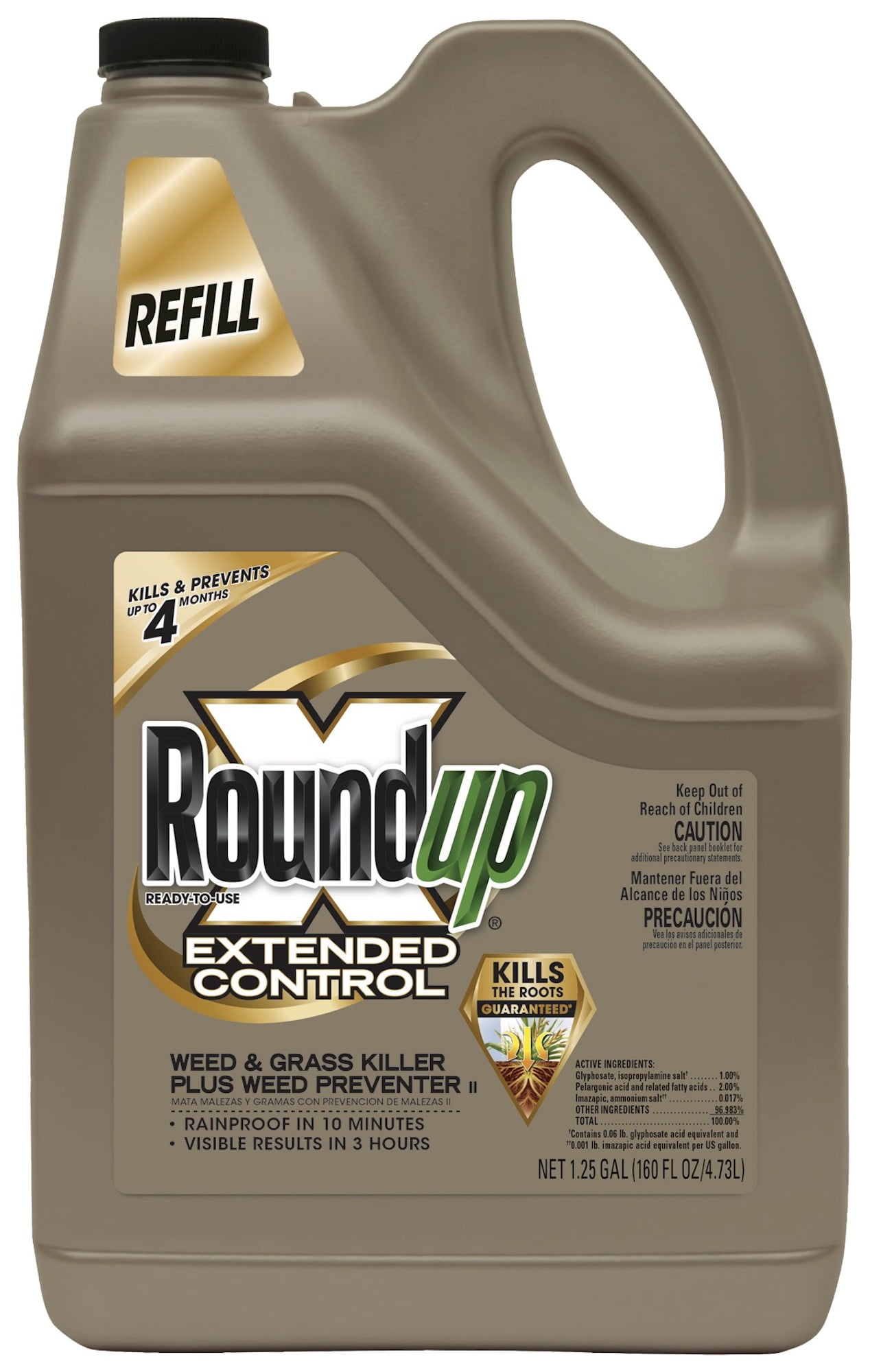 Roundup Ready-To-Use Extended Control Weed & Grass Killer Plus Weed Preventer II Refill, 1.25 gal.